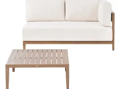 Sofa ogrodowa ze stolikiem dla 2 osób SAMPIERI Brązowy Metal