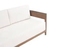 Sofa ogrodowa ze stolikiem dla 2 osób SAMPIERI Brązowy Metal