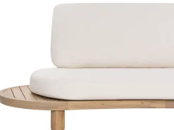 Sofa ogrodowa ze stolikiem dla 4 osób NUMANA Złamana biel Drewno akacjowe