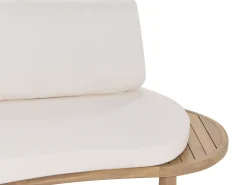 Sofa ogrodowa ze stolikiem dla 4 osób NUMANA Złamana biel Drewno akacjowe