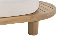Sofa ogrodowa ze stolikiem dla 4 osób NUMANA Złamana biel Drewno akacjowe