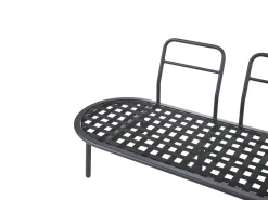Sofa ogrodowa ze stolikiem dla 4 osób POLLINA Czarny Metal