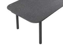 Sofa ogrodowa ze stolikiem dla 4 osób POLLINA Czarny Metal