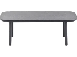 Sofa ogrodowa ze stolikiem dla 4 osób POLLINA Czarny Metal