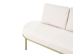 Sofa ogrodowa ze stolikiem dla 4 osób POLLINA Zielony Metal