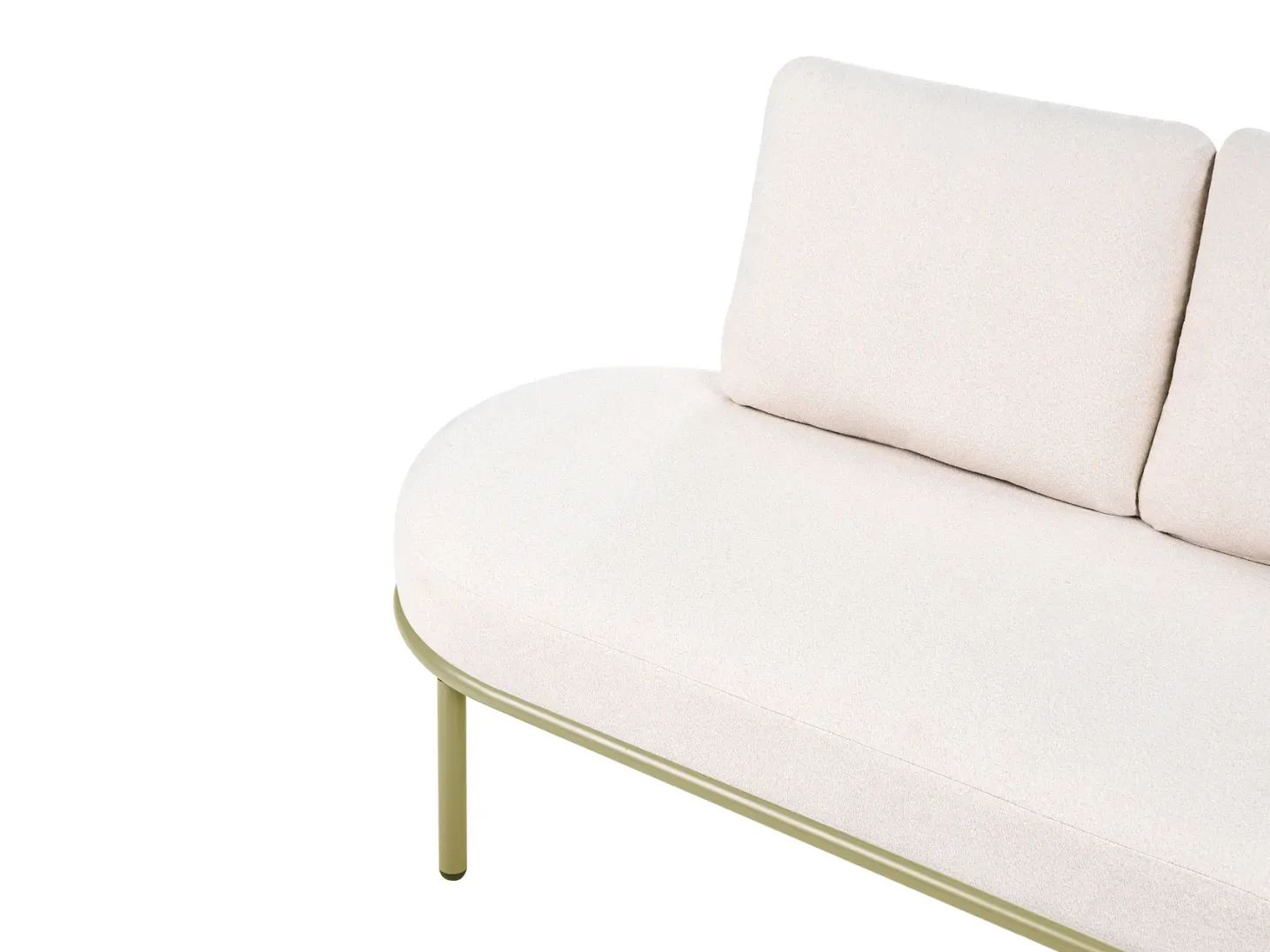 Sofa ogrodowa ze stolikiem dla 4 osób POLLINA Zielony Metal