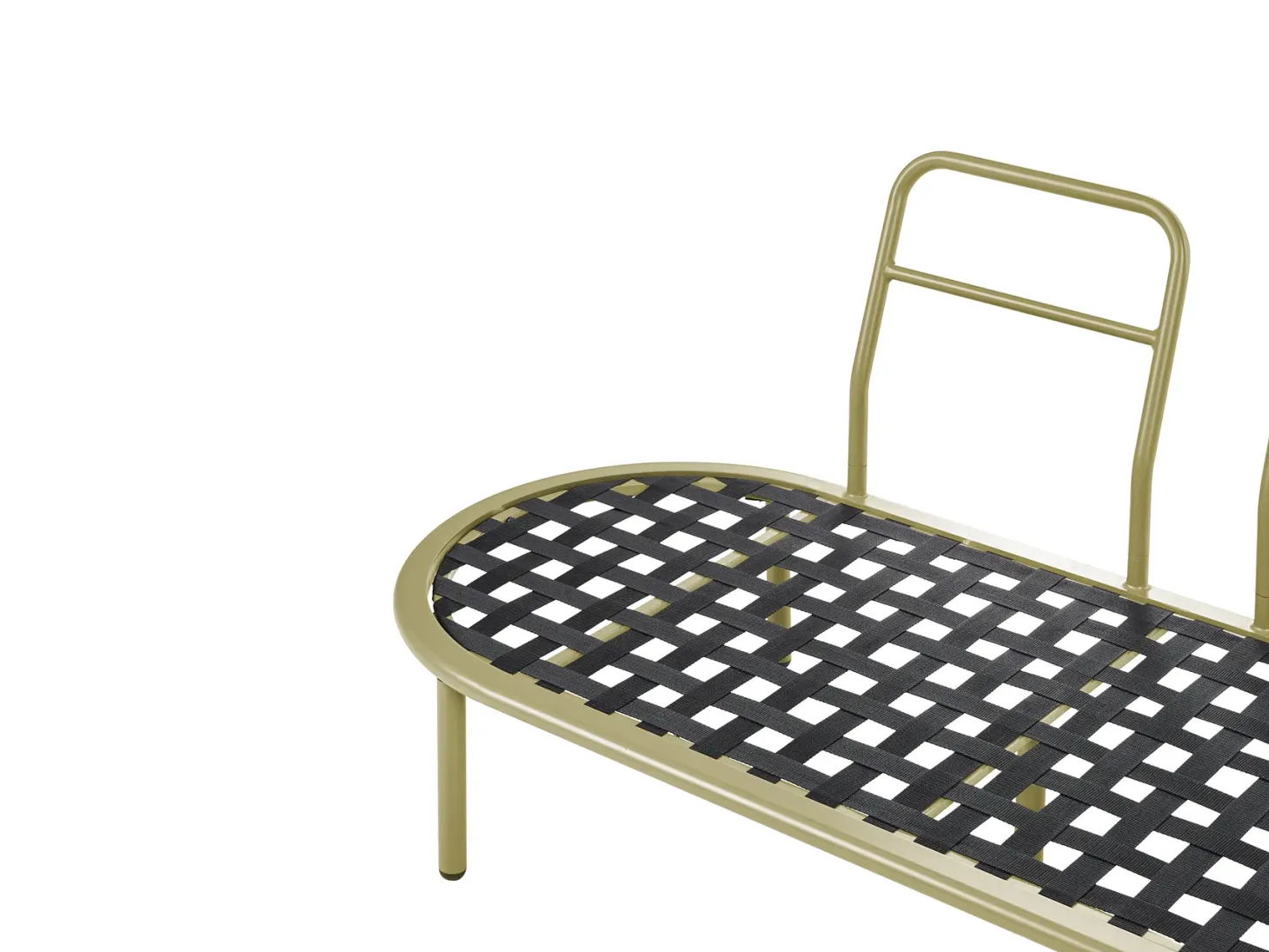 Sofa ogrodowa ze stolikiem dla 4 osób POLLINA Zielony Metal