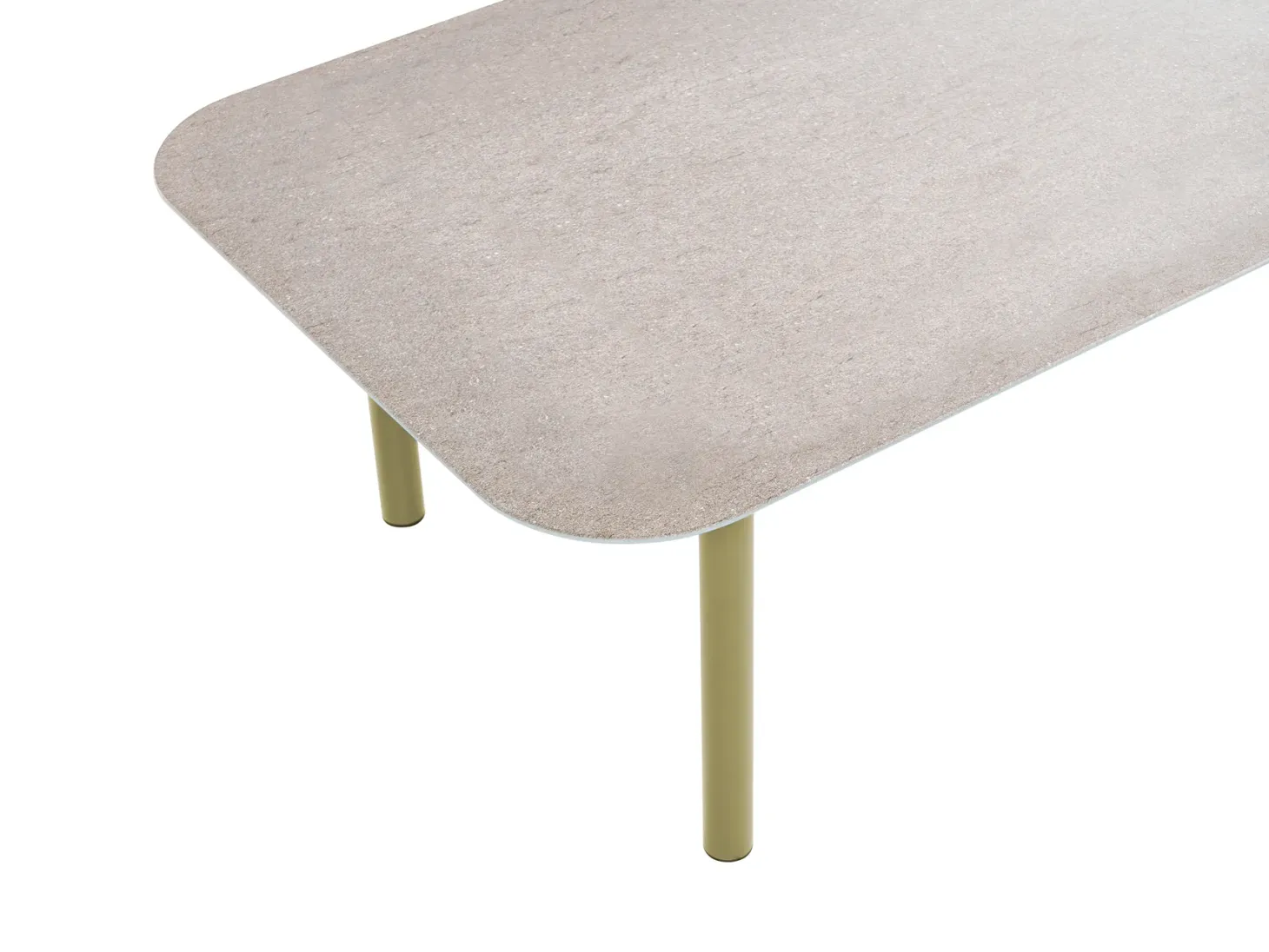 Sofa ogrodowa ze stolikiem dla 4 osób POLLINA Zielony Metal