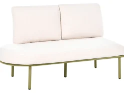 Sofa ogrodowa ze stolikiem dla 4 osób POLLINA Zielony Metal