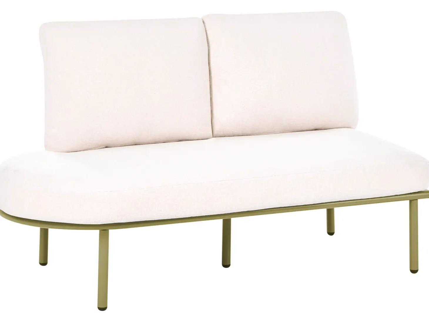 Sofa ogrodowa ze stolikiem dla 4 osób POLLINA Zielony Metal