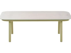 Sofa ogrodowa ze stolikiem dla 4 osób POLLINA Zielony Metal