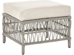 Sofa ogrodowa z otomaną dla 3 osób OFENA Technorattan Szary