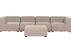 Sofa ogrodowa z otomaną dla 4 osób AREZZO Beżowy Modułowy