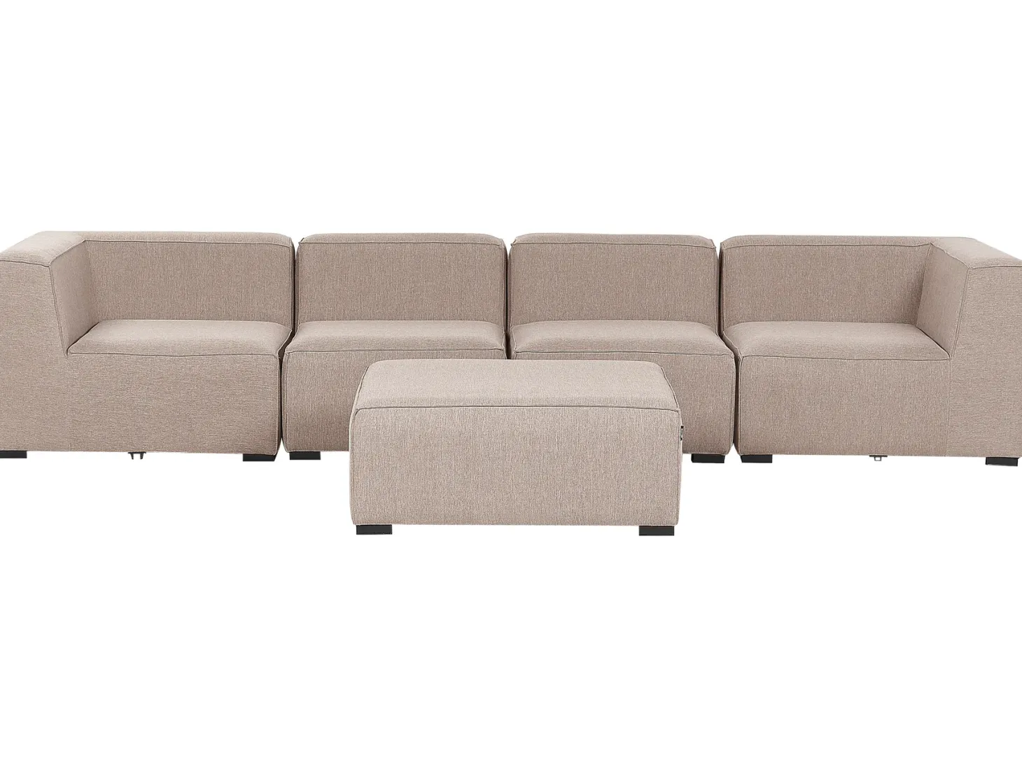 Sofa ogrodowa z otomaną dla 4 osób AREZZO Beżowy Modułowy