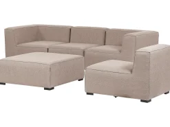 Sofa ogrodowa z otomaną dla 4 osób AREZZO Beżowy Modułowy
