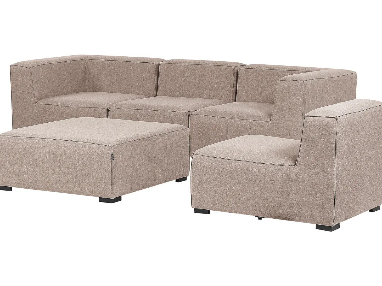 Sofa ogrodowa z otomaną dla 4 osób AREZZO Beżowy Modułowy