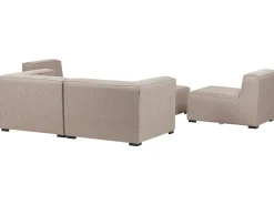 Sofa ogrodowa z otomaną dla 4 osób AREZZO Beżowy Modułowy