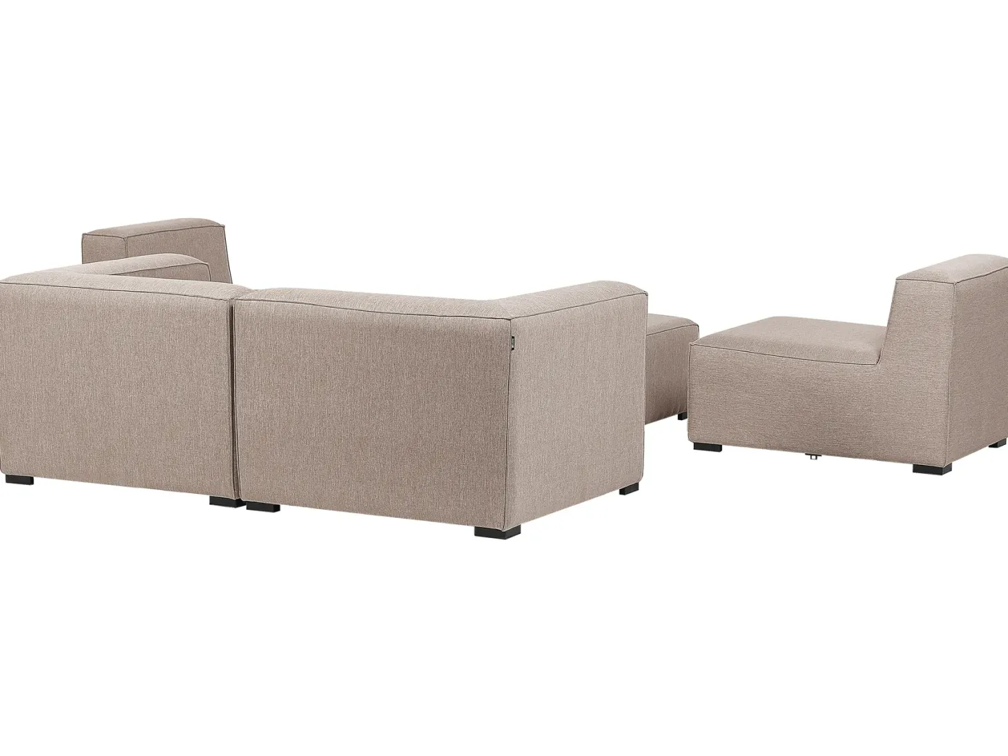 Sofa ogrodowa z otomaną dla 4 osób AREZZO Beżowy Modułowy
