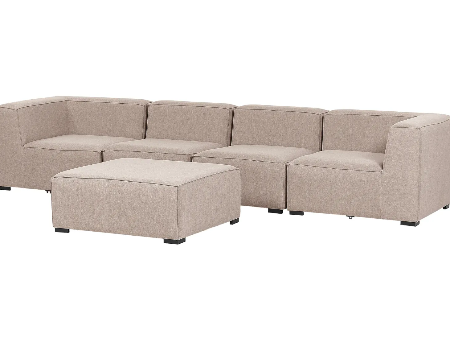 Sofa ogrodowa z otomaną dla 4 osób AREZZO Beżowy Modułowy