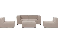 Sofa ogrodowa z otomaną dla 4 osób AREZZO Beżowy Modułowy