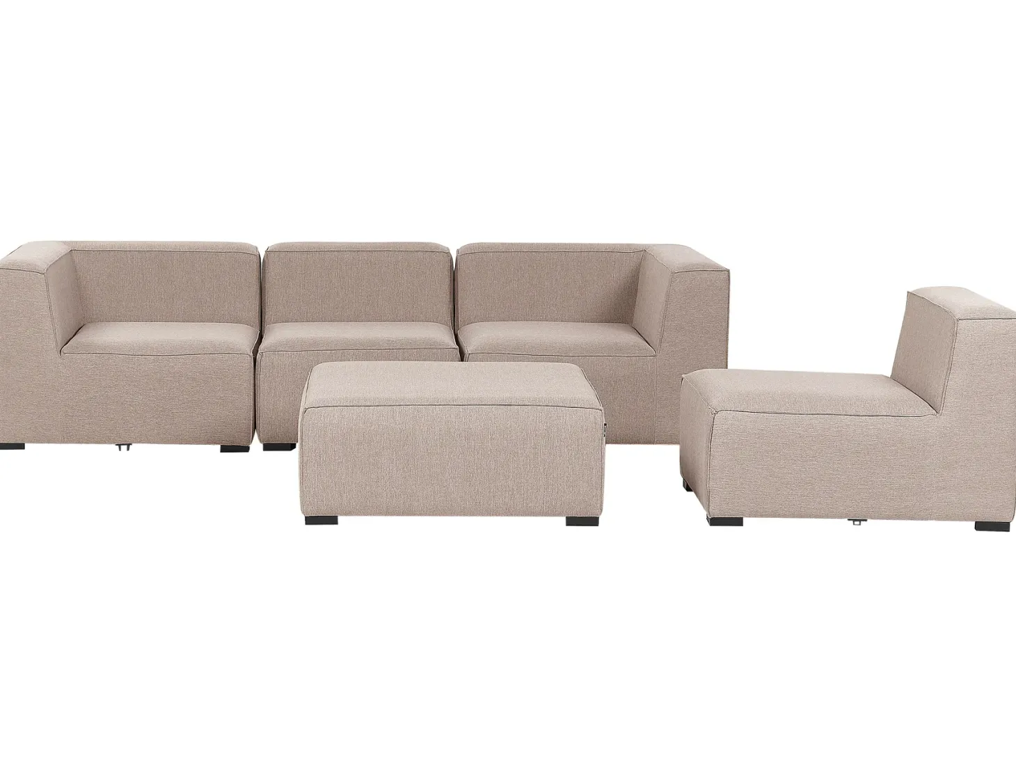 Sofa ogrodowa z otomaną dla 4 osób AREZZO Beżowy Modułowy