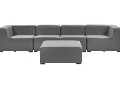 Sofa ogrodowa z otomaną dla 4 osób AREZZO Szary Modułowy