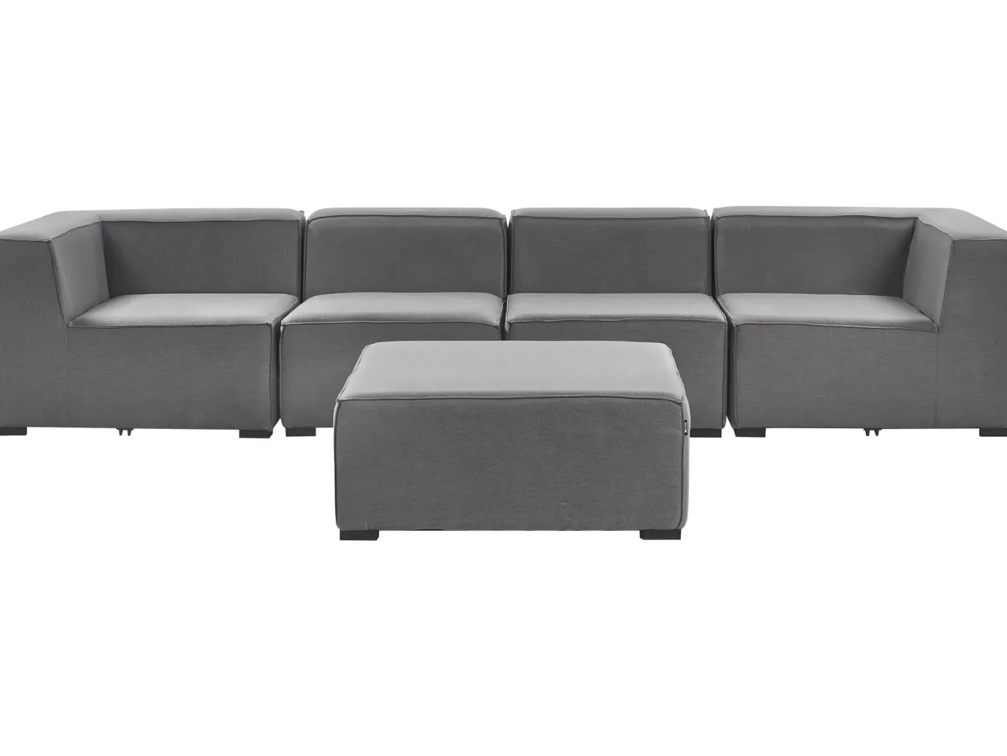 Sofa ogrodowa z otomaną dla 4 osób AREZZO Szary Modułowy