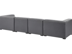 Sofa ogrodowa z otomaną dla 4 osób AREZZO Szary Modułowy