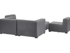 Sofa ogrodowa z otomaną dla 4 osób AREZZO Szary Modułowy