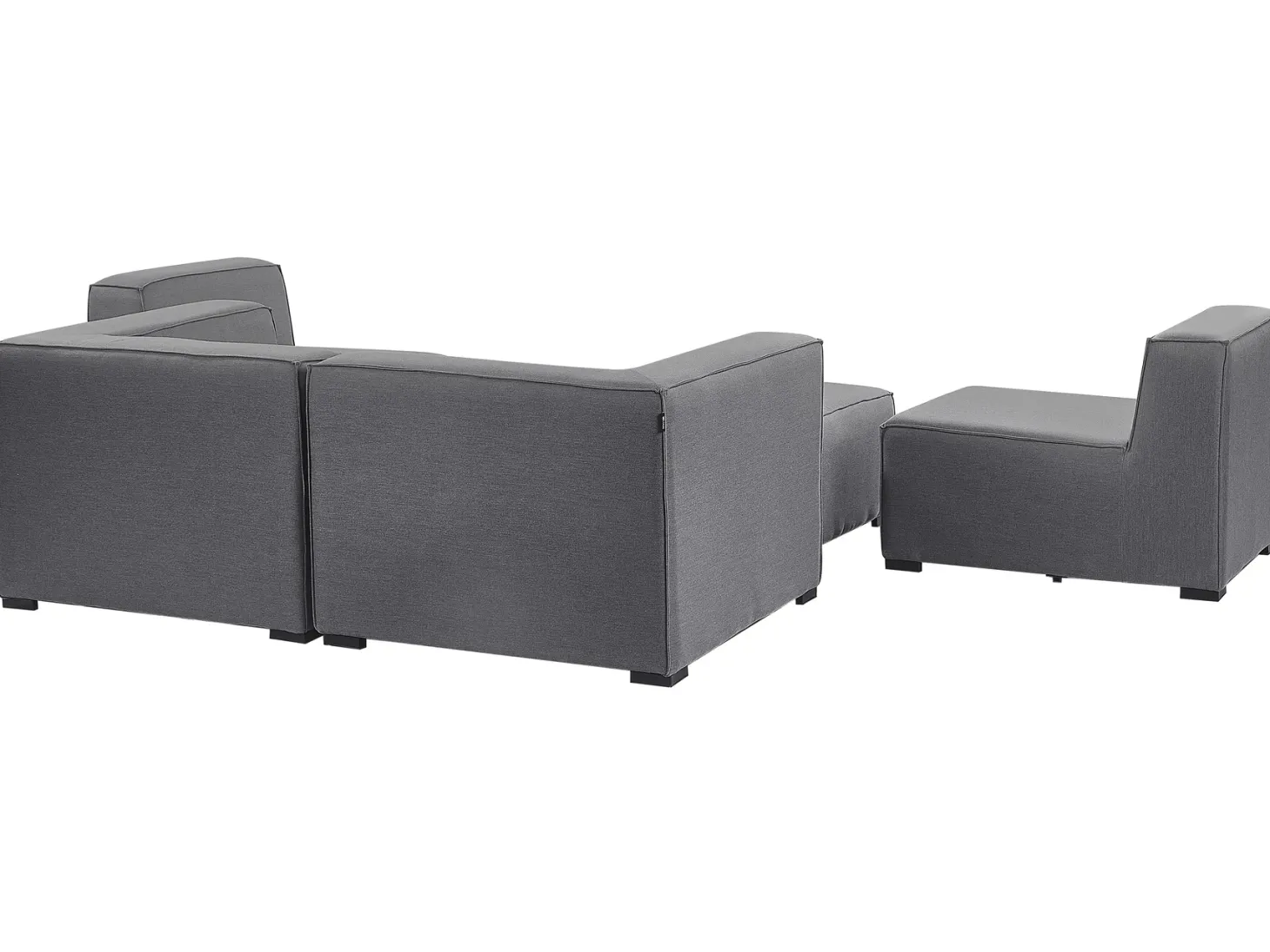 Sofa ogrodowa z otomaną dla 4 osób AREZZO Szary Modułowy