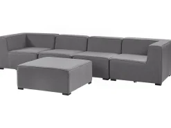 Sofa ogrodowa z otomaną dla 4 osób AREZZO Szary Modułowy