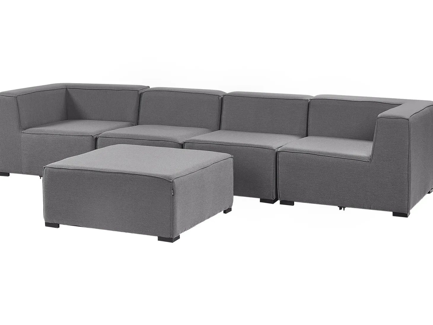 Sofa ogrodowa z otomaną dla 4 osób AREZZO Szary Modułowy