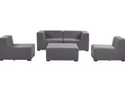 Sofa ogrodowa z otomaną dla 4 osób AREZZO Szary Modułowy