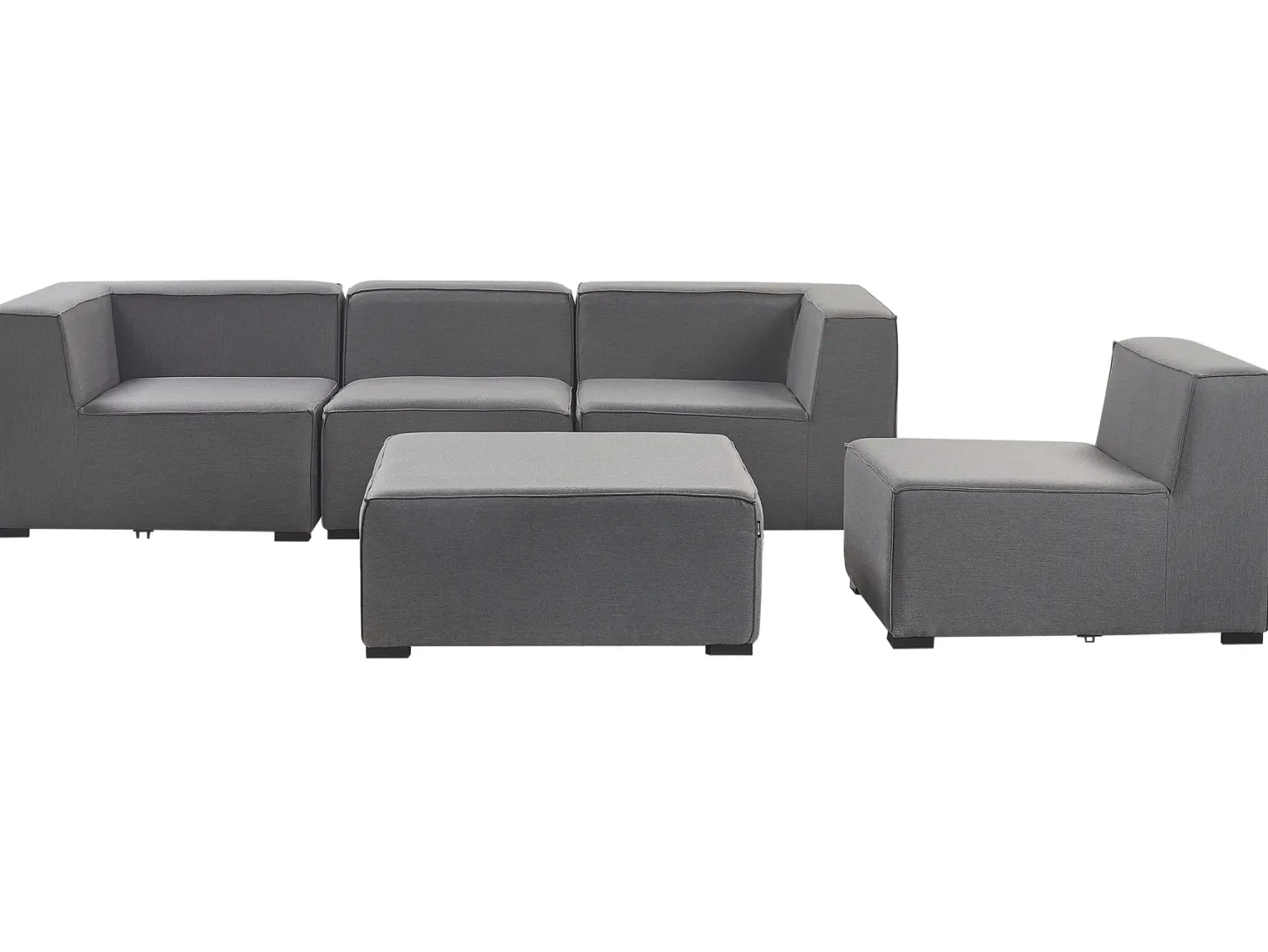 Sofa ogrodowa z otomaną dla 4 osób AREZZO Szary Modułowy