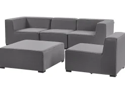 Sofa ogrodowa z otomaną dla 4 osób AREZZO Szary Modułowy
