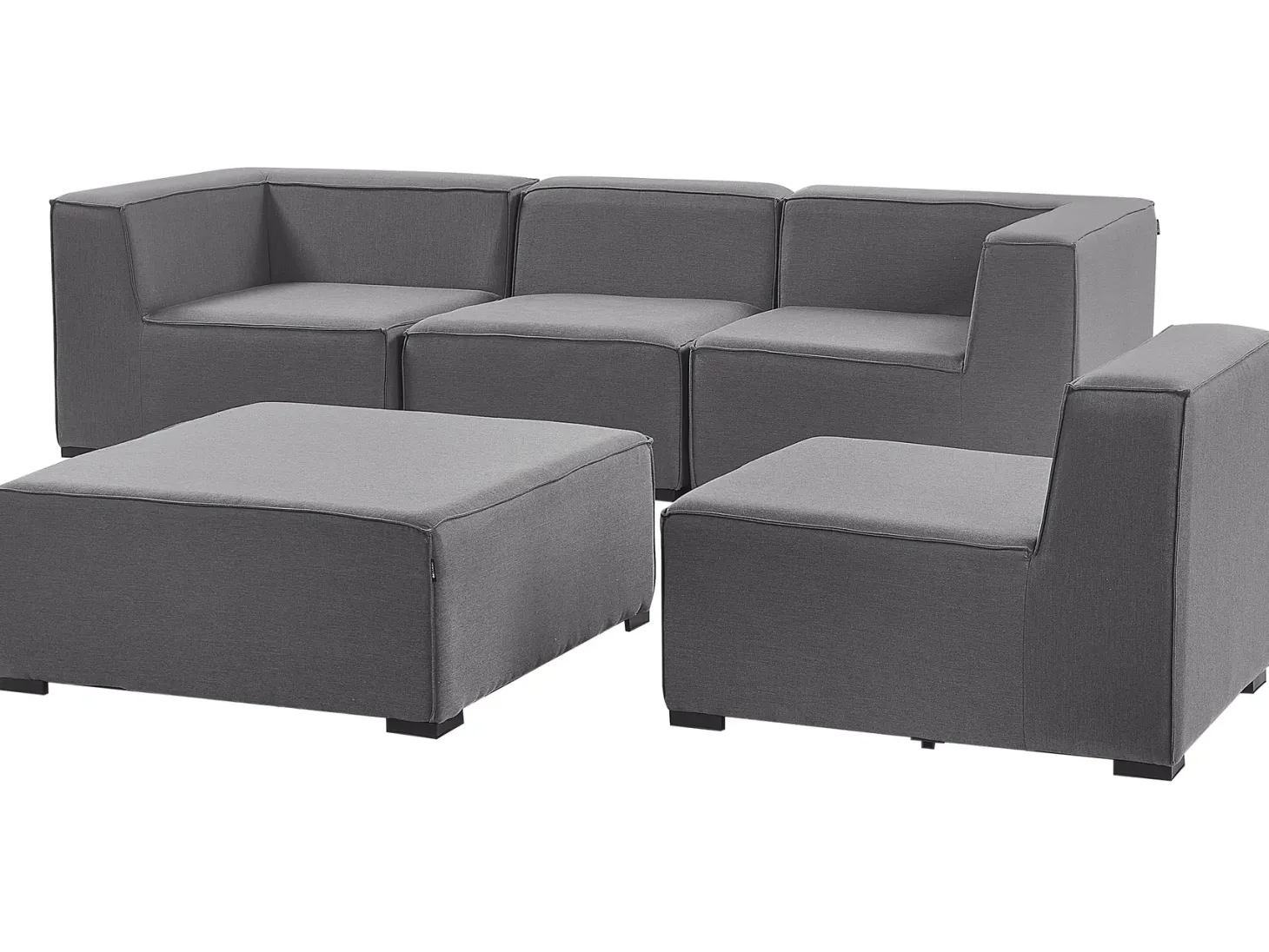 Sofa ogrodowa z otomaną dla 4 osób AREZZO Szary Modułowy