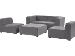 Sofa ogrodowa z otomaną dla 4 osób AREZZO Szary Modułowy