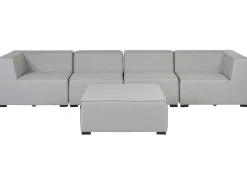Sofa ogrodowa z otomaną dla 4 osób AREZZO Jasnoszary Modułowy