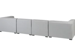 Sofa ogrodowa z otomaną dla 4 osób AREZZO Jasnoszary Modułowy