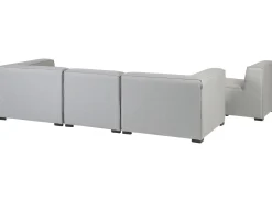 Sofa ogrodowa z otomaną dla 4 osób AREZZO Jasnoszary Modułowy