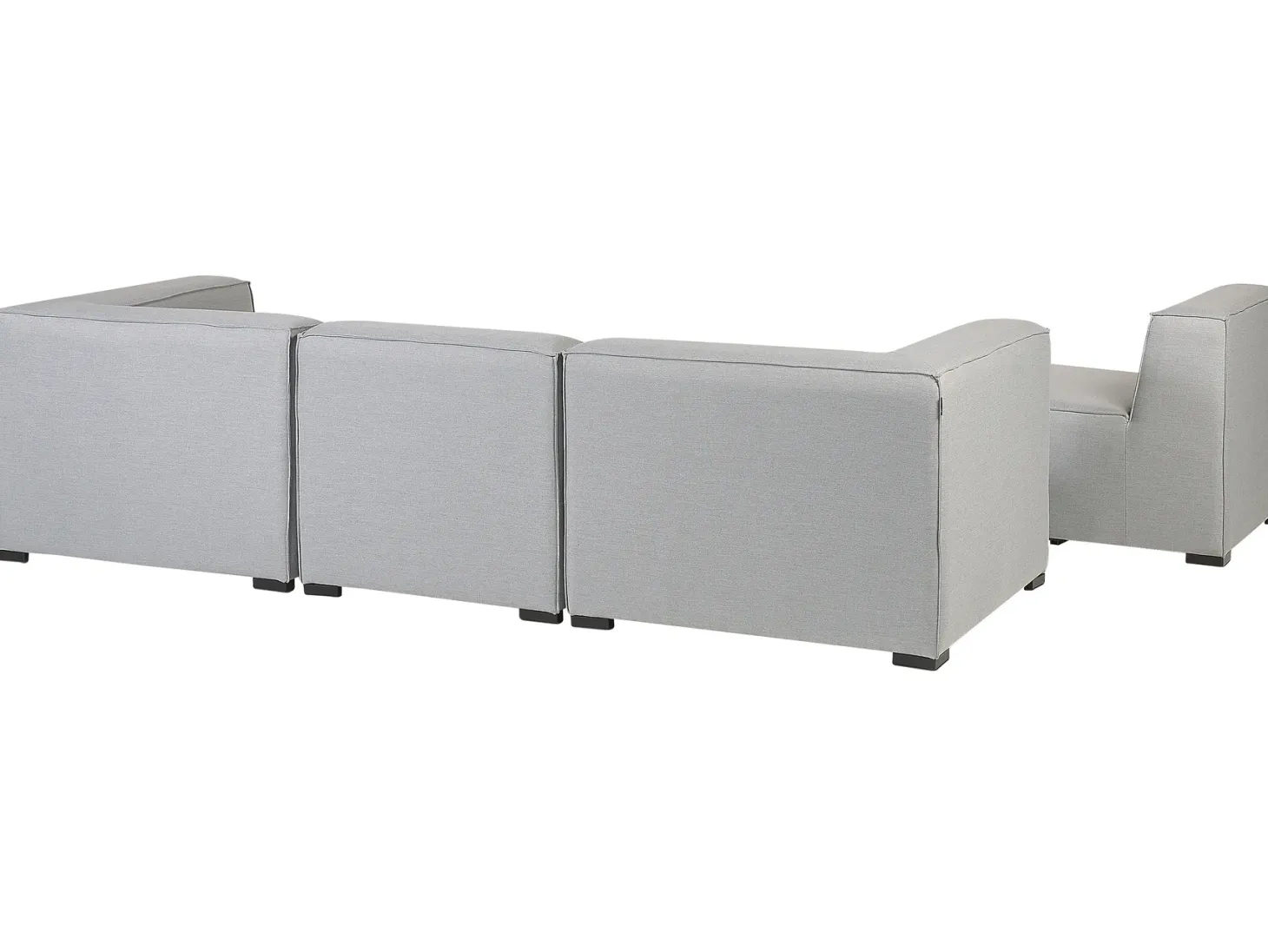 Sofa ogrodowa z otomaną dla 4 osób AREZZO Jasnoszary Modułowy