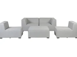 Sofa ogrodowa z otomaną dla 4 osób AREZZO Jasnoszary Modułowy