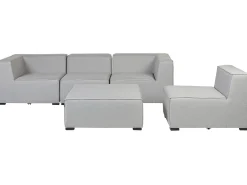 Sofa ogrodowa z otomaną dla 4 osób AREZZO Jasnoszary Modułowy
