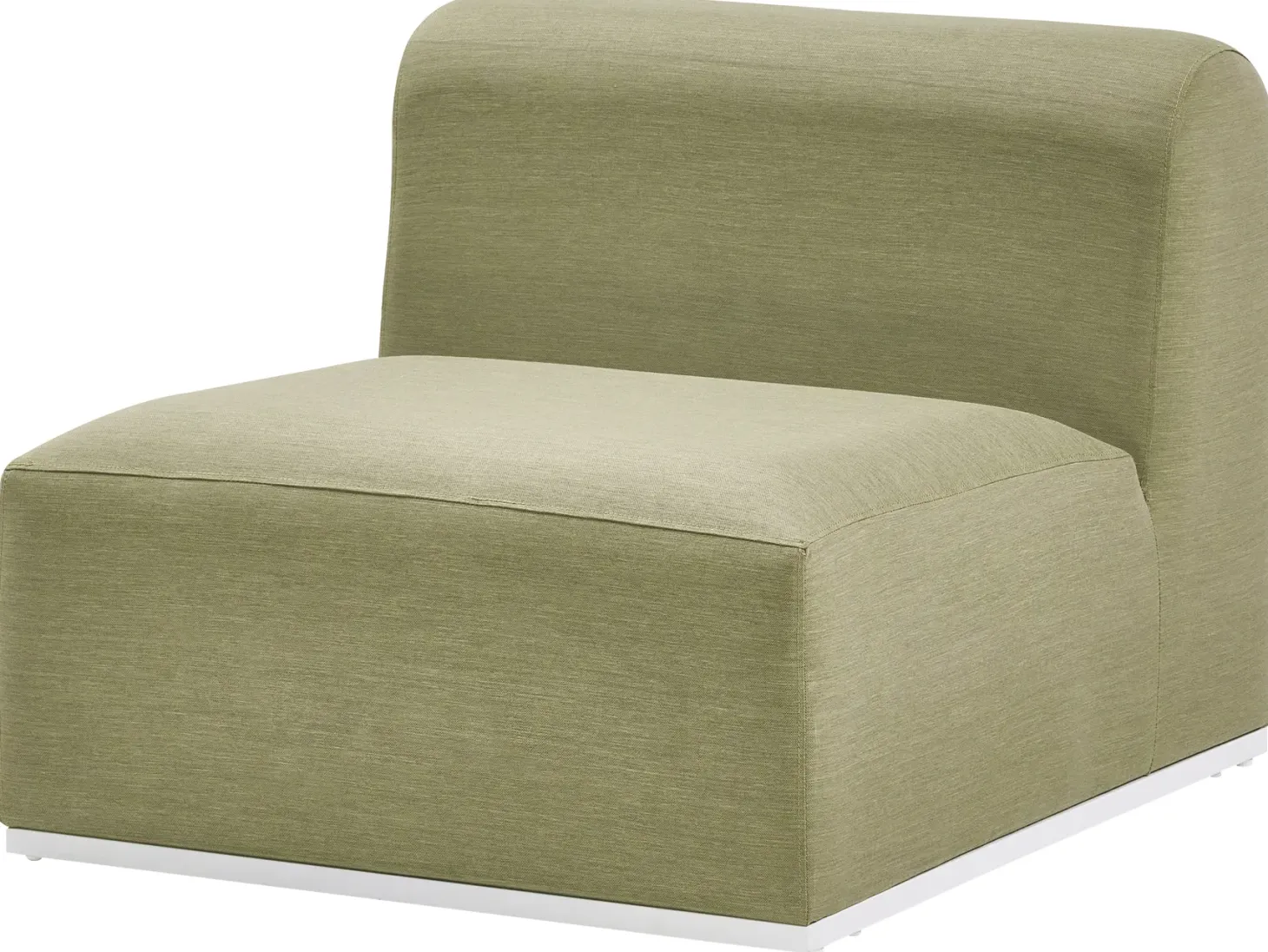Sofa ogrodowa z otomaną dla 7 osób BATTIFOLLO Oliwkowy Modułowy