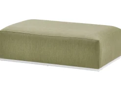 Sofa ogrodowa z otomaną dla 7 osób BATTIFOLLO Oliwkowy Modułowy