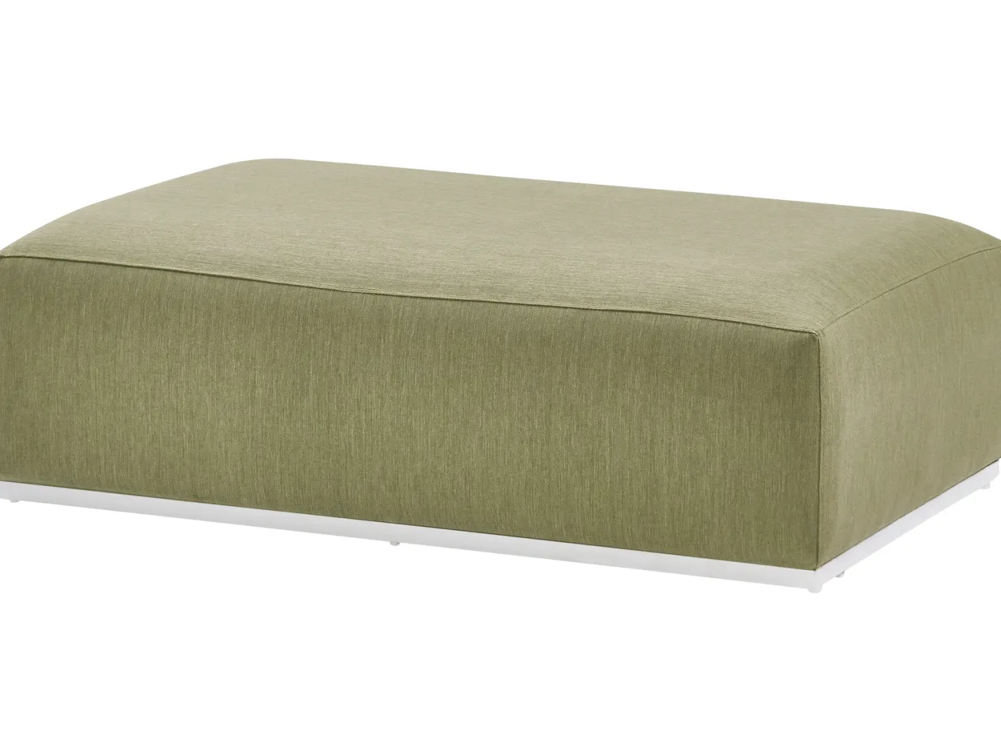 Sofa ogrodowa z otomaną dla 7 osób BATTIFOLLO Oliwkowy Modułowy