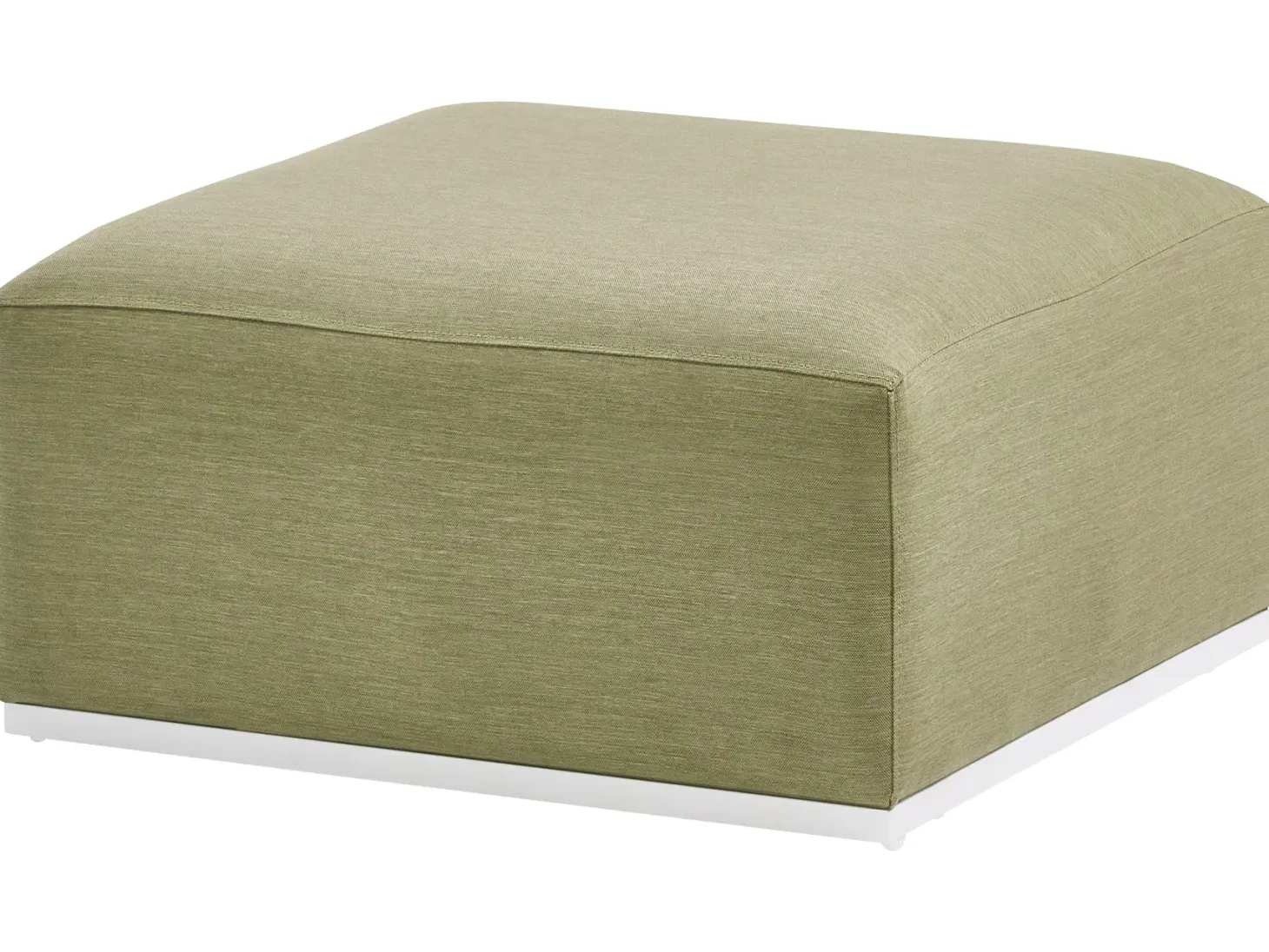 Sofa ogrodowa z otomaną dla 7 osób BATTIFOLLO Oliwkowy Modułowy