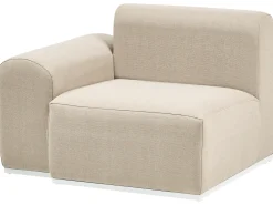 Sofa ogrodowa z otomaną dla 7 osób BATTIFOLLO Beżowy Modułowy