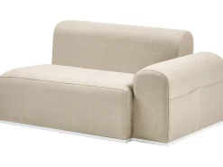 Sofa ogrodowa z otomaną dla 7 osób BATTIFOLLO Beżowy Modułowy