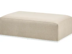 Sofa ogrodowa z otomaną dla 7 osób BATTIFOLLO Beżowy Modułowy